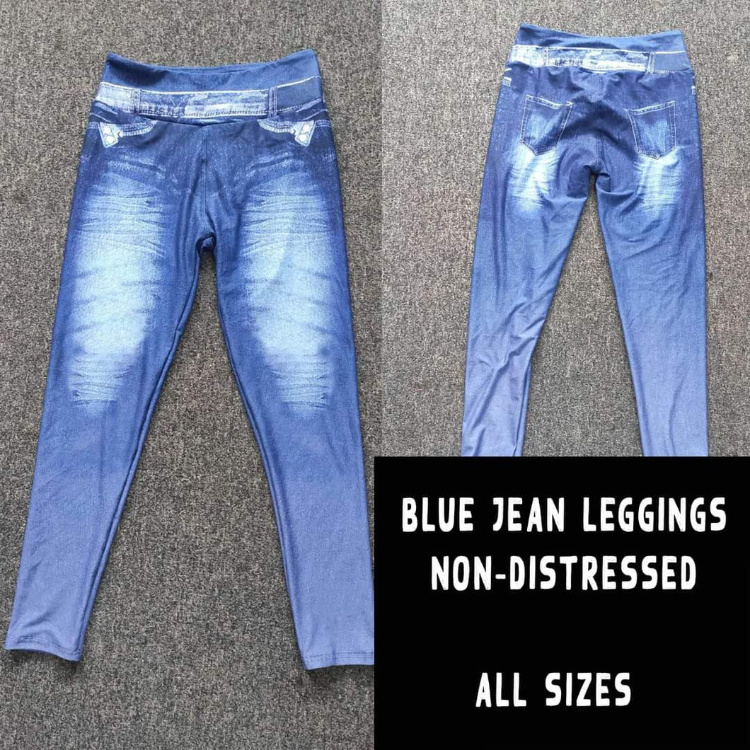 *OS Only* Blue Jean Non-Distressed Leggings