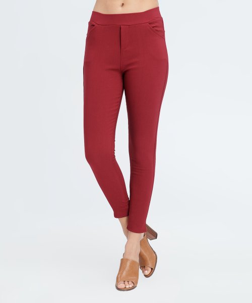 Burgundy Cotton Jeggings *Small only*